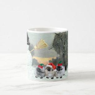 Mug Trois chiots Pekingese Noël