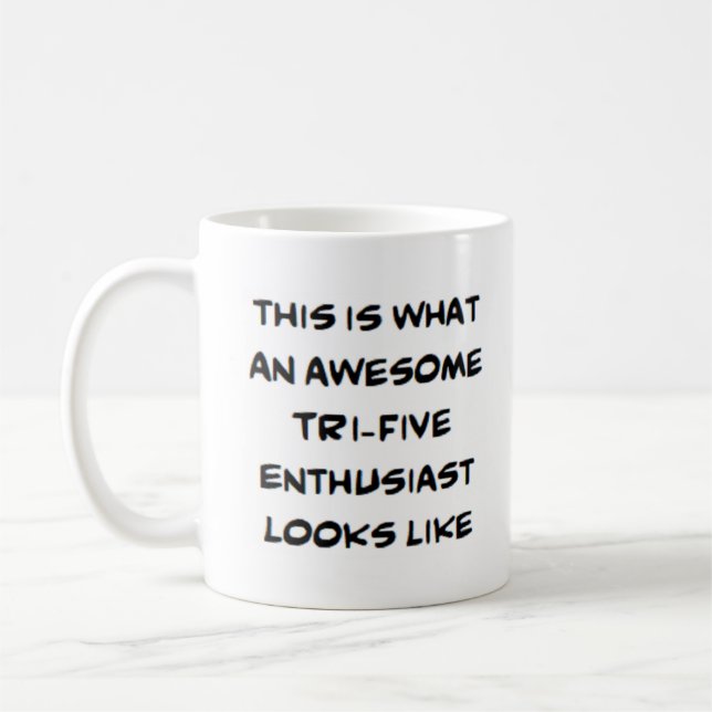 Mug trois-cinq enthousiastes, génial (Gauche)