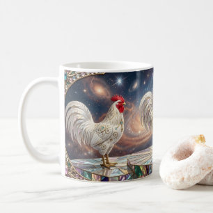 Mug Trois coqs blancs.