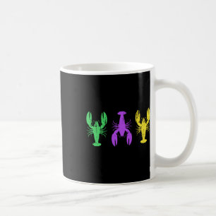 Mug Trois Crawfish À Mardi Gras Drapeau Couleurs Nouve