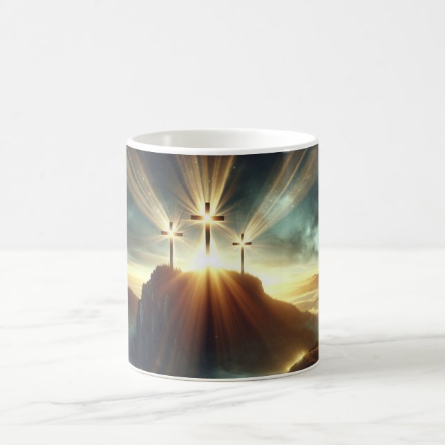 Mug Trois croix dans un paysage céleste (Centre)