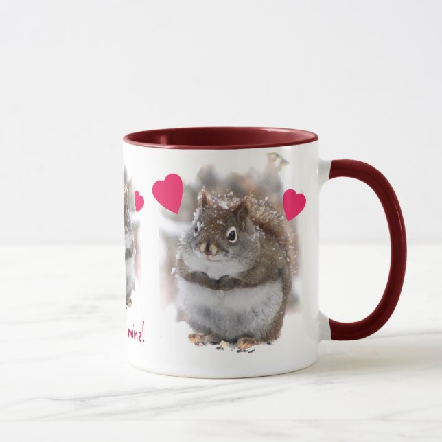 Mug Trois écureuils doux Valentine (Droite)