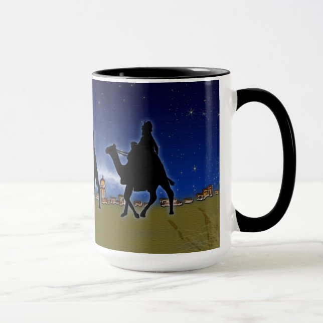 Mug Trois hommes sages et Bethléem Noël Noël Conceptio (Droite)