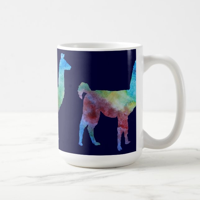 Mug Trois lamas minces de Colorwashed (Droite)