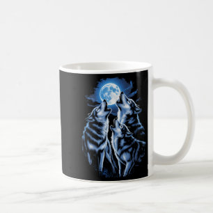 Mug Trois Loup Hurlement Lune Faune Amoureux des Loups