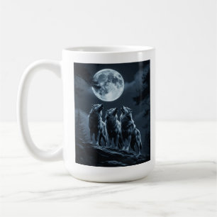 Mug Trois Loups Hurleurs à la Pleine Lune - Trois Loup