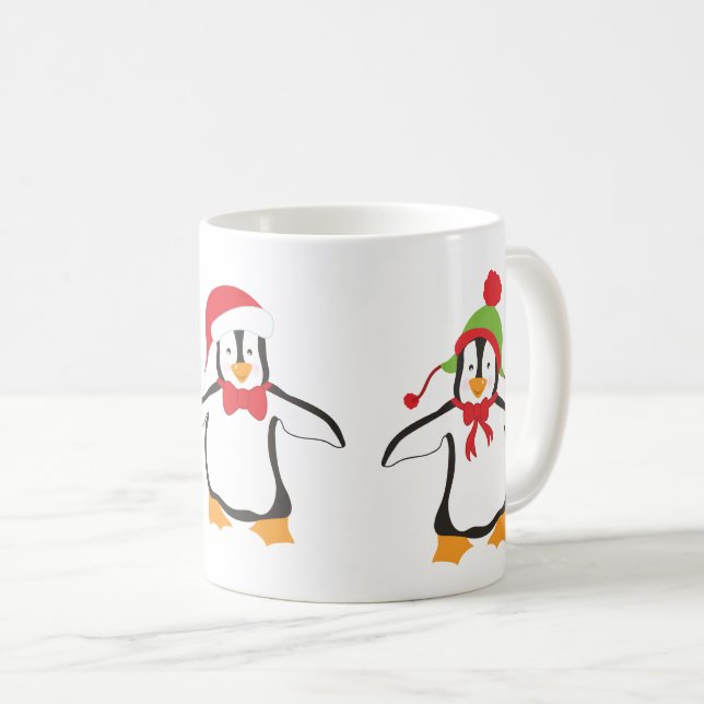 Mug Trois Manchots Mignons qui Dansent (Devant droit)