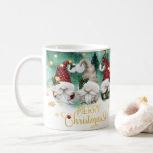 Mug Trois mignons Gnomes Joyeux Noël Forêt