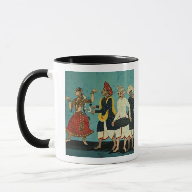 Mug Trois musiciens et une fille de danse, Tanjore, (Gauche)
