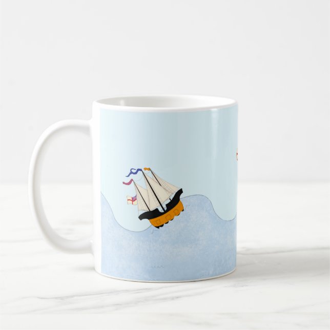 Mug Trois navires naviguant sur le Rolling Sea Nautica (Gauche)