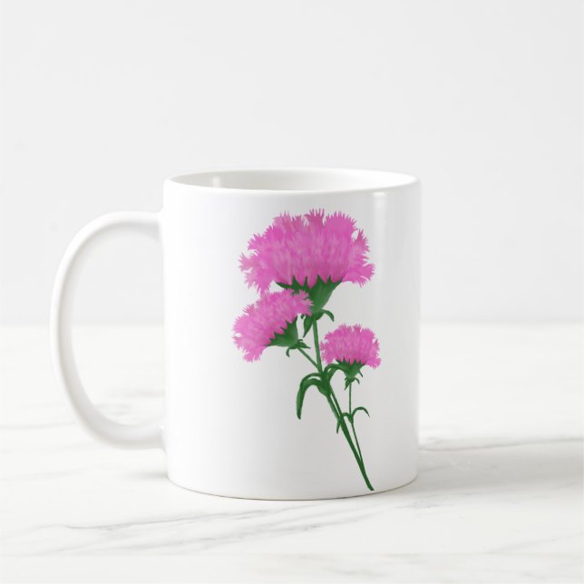 Mug Trois oeillets roses (Gauche)
