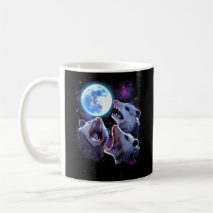 Mug Trois Opossum hurlant Sur La Lune Pet Possum