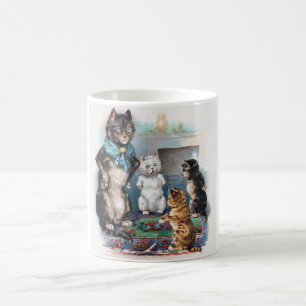 Mug Trois petits chatons et mère, Louis Wain