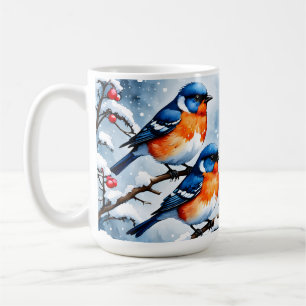 Mug Trois petits oiseaux chanteurs et des baies rouges