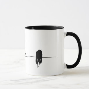 Mug Trois petits oiseaux se reposant sur un fil