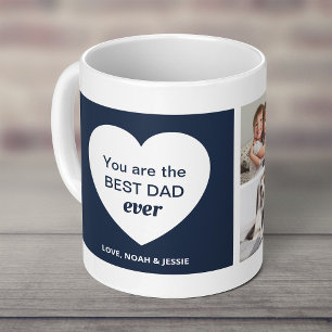 Mug Trois photos et un coeur   Meilleur papa