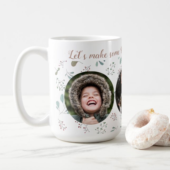 Mug Trois photos Joyeux moments de vacances (Avec donut)