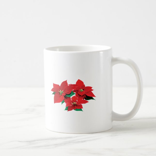 Mug Trois Poinsettias rouges (Droite)