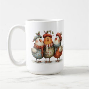 Mug Trois poules françaises fantaisistes 12 jours de N
