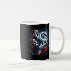 Mug Trois Santa Claus Moon Howling Funny Christmas Hol