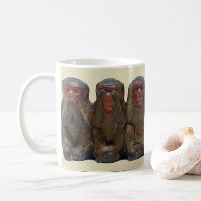 Mug Trois singes sages (Avec donut)