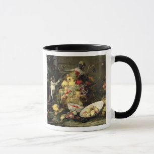 Mug Trois singes volant le fruit (huile sur la toile)