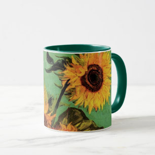 Mug Trois tournesols dans un vase par Vincent van Gogh