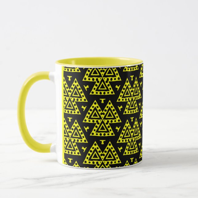 Mug Trois triangles v1 - Jaune (Gauche)