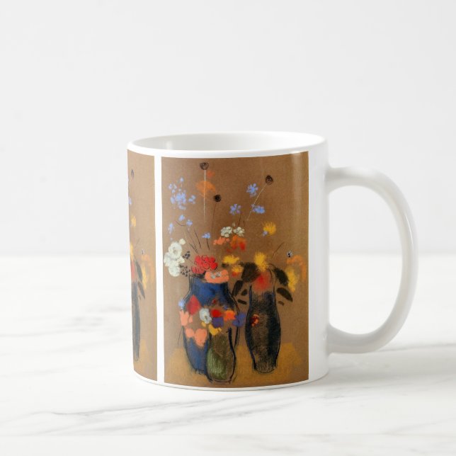 Mug Trois vases de fleurs par Odilon Redon (Droite)