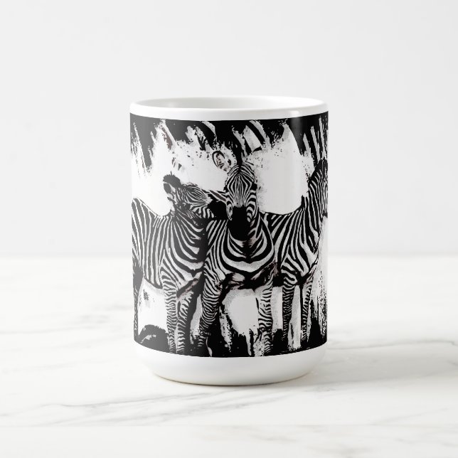 Mug Trois Zèbres Peignant (Centre)
