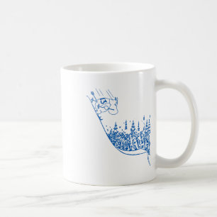 Mug Troll Moomintroll bleu dévalant la pente Sports d'
