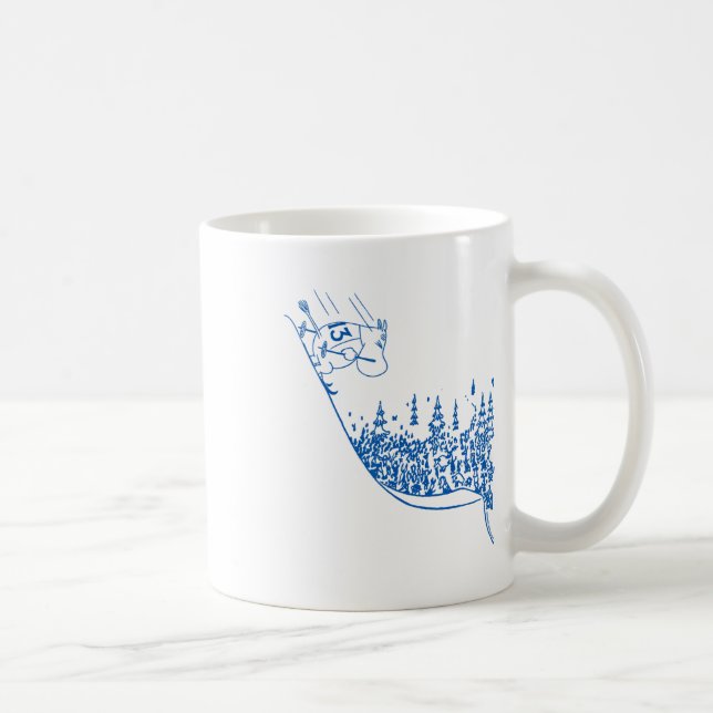 Mug Troll Moomintroll bleu dévalant la pente Sports d' (Droite)