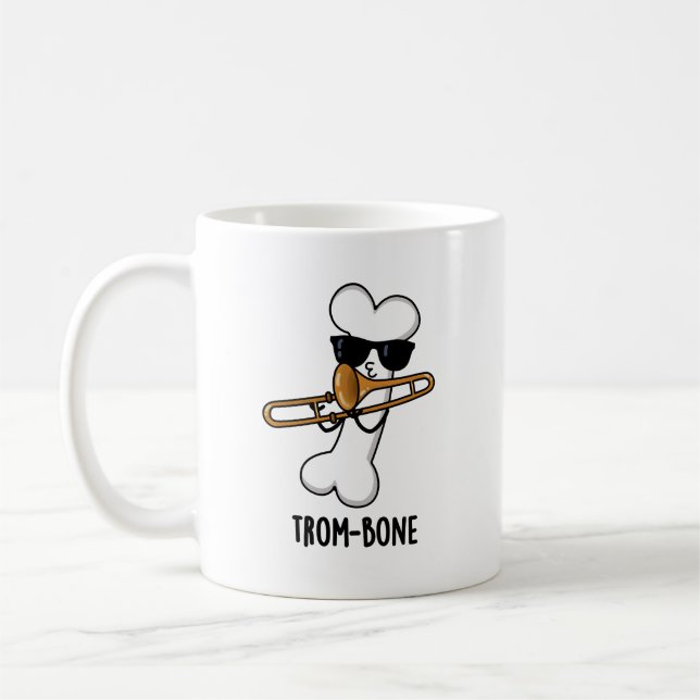 Mug Trom-bone Funny Music Trombone Pun (Gauche)