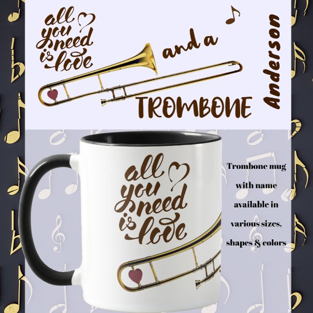 Mug Trombone Lovers Tout ce dont vous avez besoin est  (Créateur téléchargé)