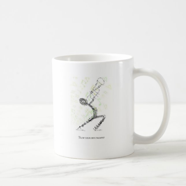 Mug Trompette de soufflement d'homme conçue utilisant (Droite)