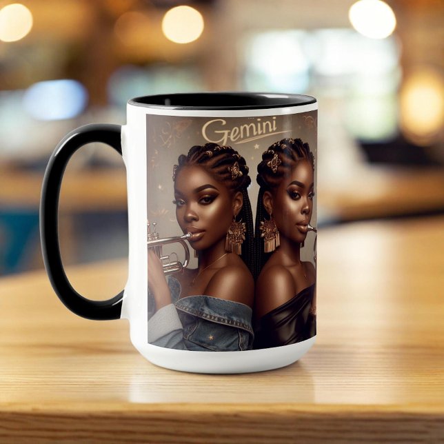 Mug Trompette musicale Gemini Zodiac (Créateur téléchargé)
