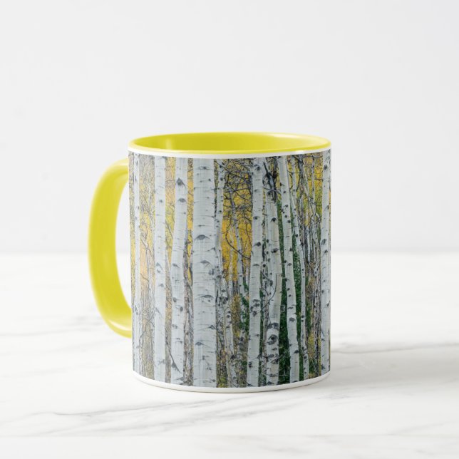 Mug Troncs d'arbre d'Aspen | Aspen, Colorado (Devant gauche)