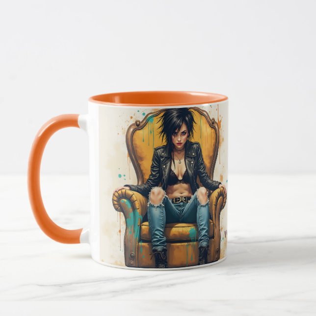 Mug Trône de graffiti de Punk mignon Imaginaire (Gauche)