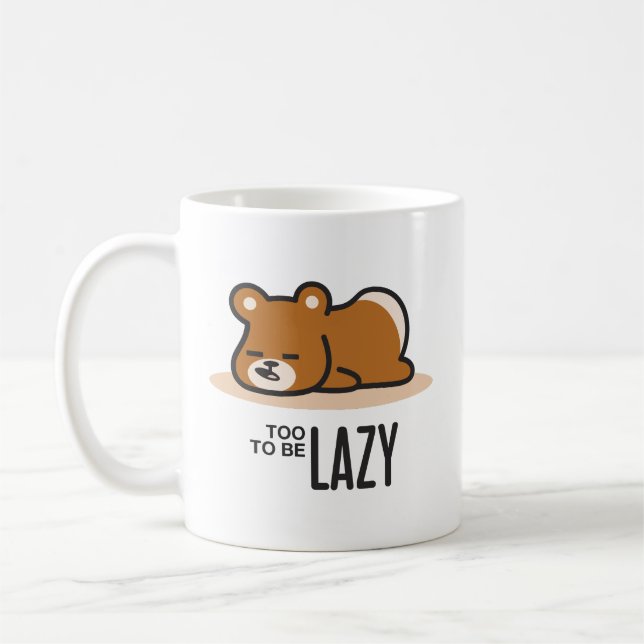Mug Trop azy pour être paresseux (Gauche)