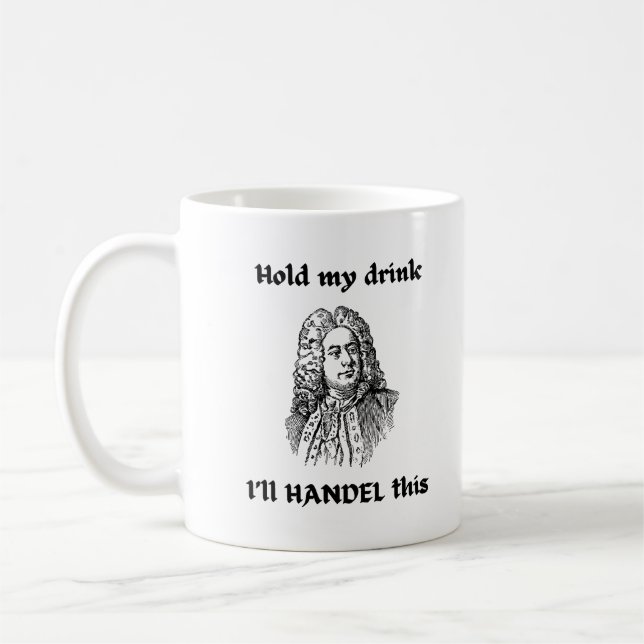 Mug Trop chaud pour HANDEL Compositeur de musique clas (Gauche)