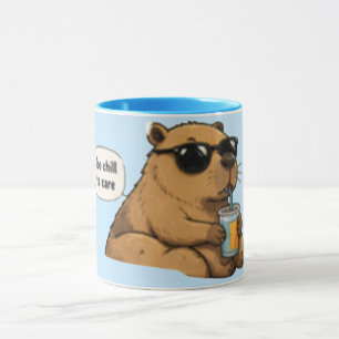 Mug Trop Chill pour S'en Soucier – Dessin Animé Vintag