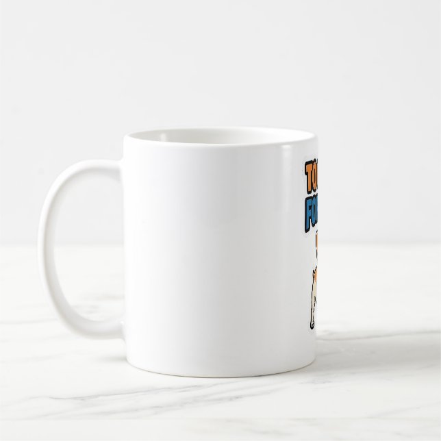 Mug Trop Cool Pour Chercher Autocollant Bouledogue Fra (Gauche)