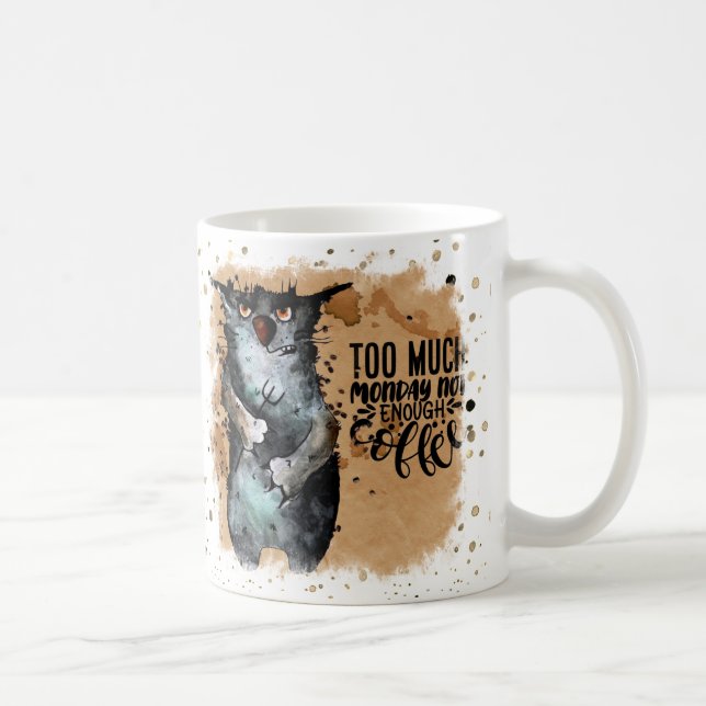 Mug Trop de café du lundi (Droite)