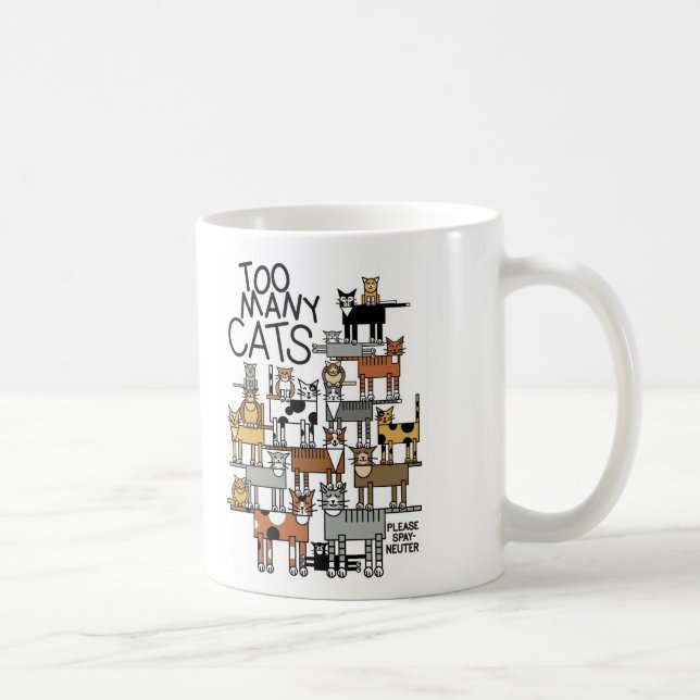 Mug Trop de chats (Droite)
