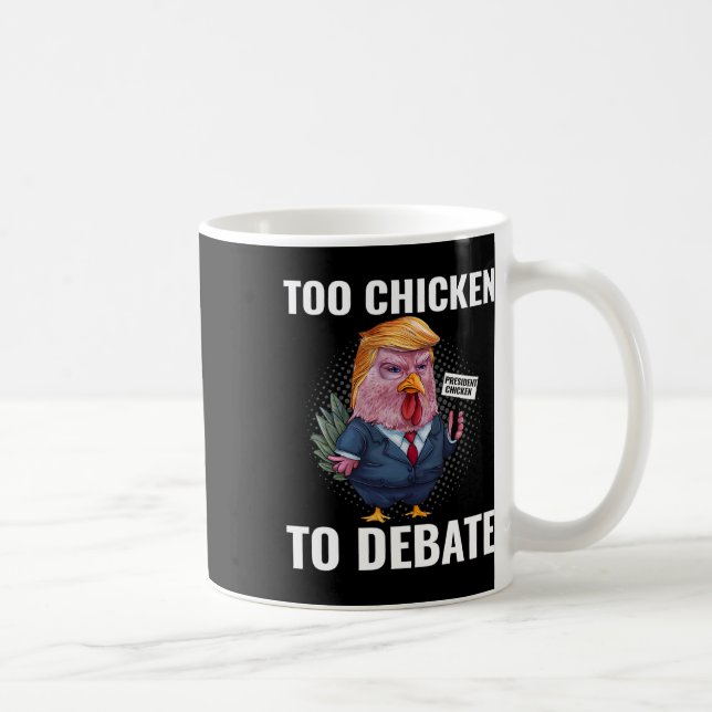 Mug Trop De Poules Pour Débattre Kamala Harris Drôle (Droite)