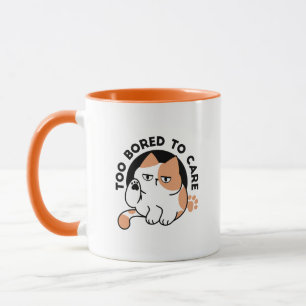 Mug Trop ennuyé pour s'en soucier – Citation drôle de