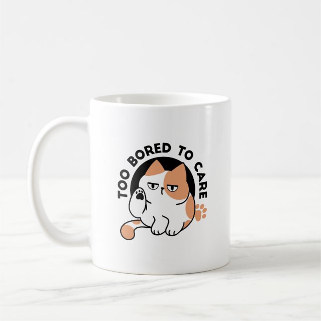 Mug Trop ennuyé pour s'en soucier – Citation drôle de  (Gauche)