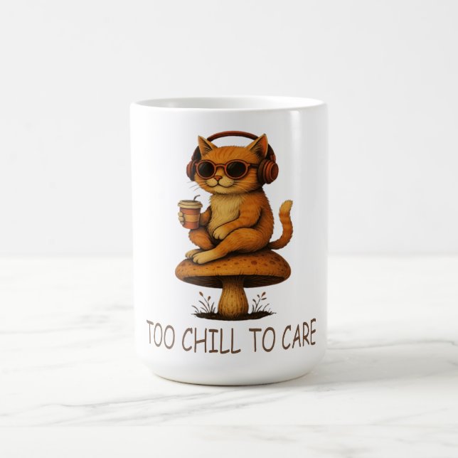 Mug Trop froid pour s'occuper - Chat Lo-Fi sur Champig (Centre)