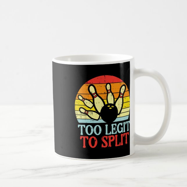 Mug Trop Léger Pour Diviser L'Équipe De Bowling Retro  (Droite)