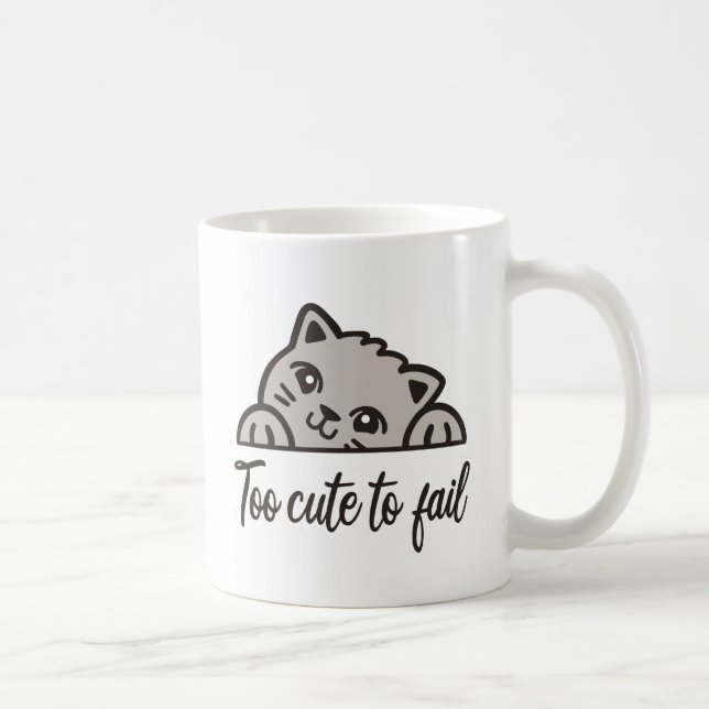 Mug Trop mignon pour échouer (Droite)